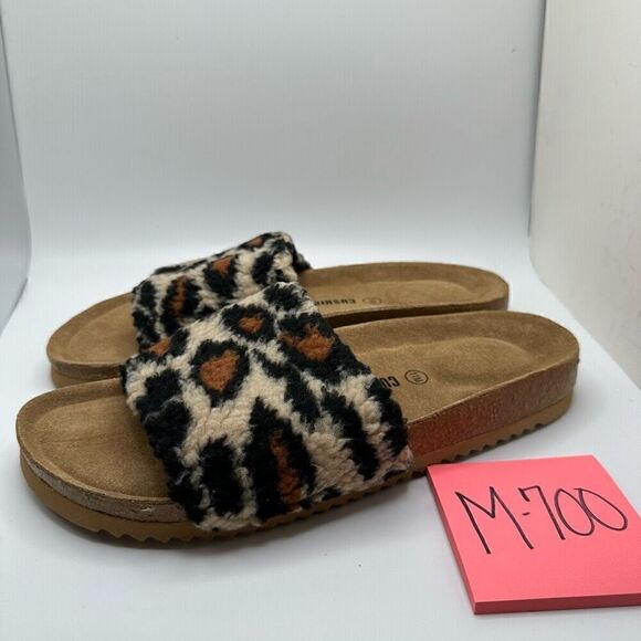 CUSHIONAIRE Women's Cork footbed Slide Sandal with +Comfort 11 LEOPARD - Picture 3 of 7